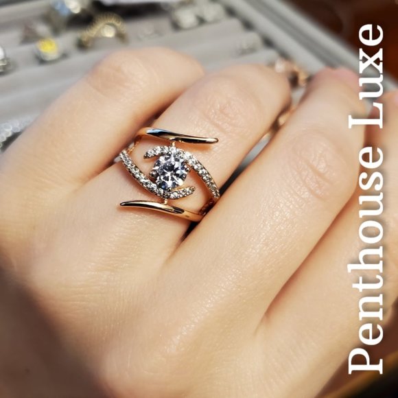 FINAL RESTOCK!! 14K Rose Gold Plated Zirconia Crystal Ring - Picture 2 of 5